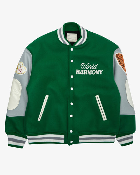 college jacket green