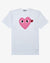 PLAY PINK AND RED HEART T-SHIRT