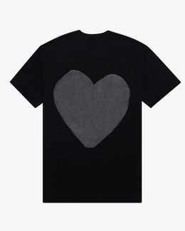 T-SHIRT WITH LARGE TONAL HEART QS